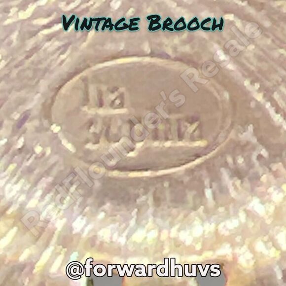 Vintage Gold Tone Lia Sophia Brooch - Picture 5 of 7